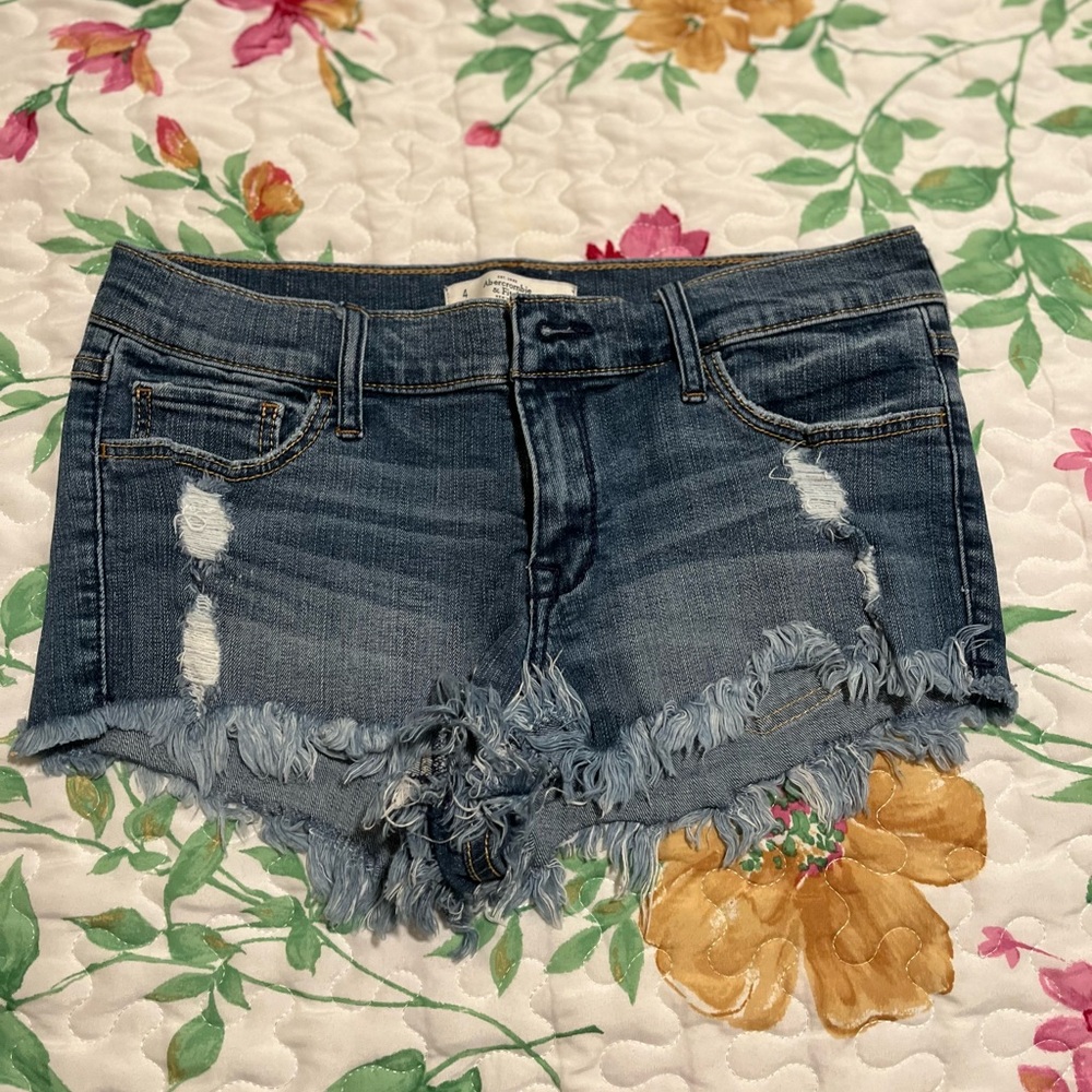 Abercrombie Distressed Denim Shorts